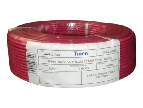 Cable 12  Rollo 100 Metros