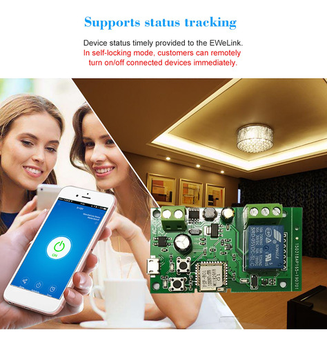 Imagen 9 de 9 de 3 Piezas Ewelink Dc5v 12v 24v 32v Wifi Interruptor Relé Inal