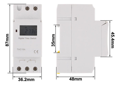 Interruptor Digital De 25 A, Programable, 16 Encendido/8 Apa