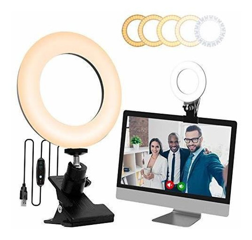 Anillo Luz Clip Monitor Computadora Portatil Para Trabajo