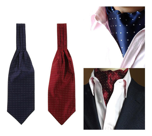 2 Piezas Hombres Formal Jacquard Auto Ascot