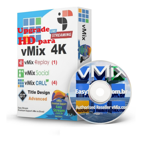 Vmix Upgrade Hd Para 4k Oficial Profissional ( Em 12x )