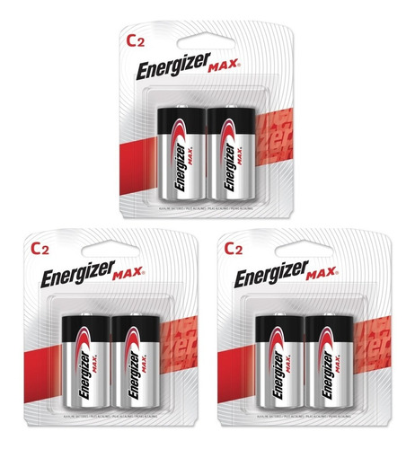 Pilas Energizer C Max Alcalina En Blister X6 Unid. Mediana