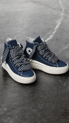 Zapatillas Converse Chuck Taylor Move Hi Platform Azul Blanc