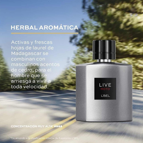 Live Moto 100 Ml Perfume Para Hombre, Aroma Herbal
