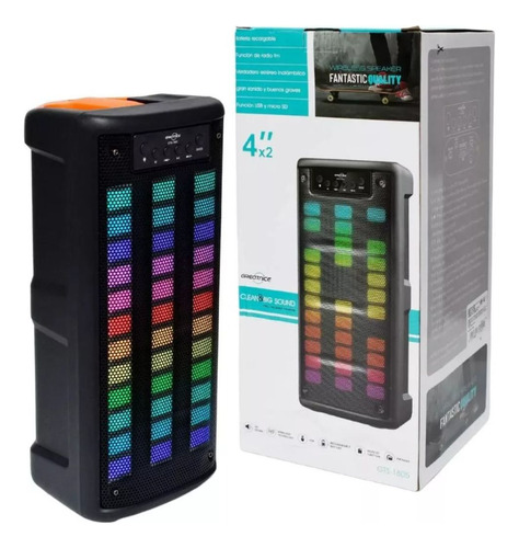 Caixa De Som Bluetooth Portátil Karaoke Equalizador Rgb 20w