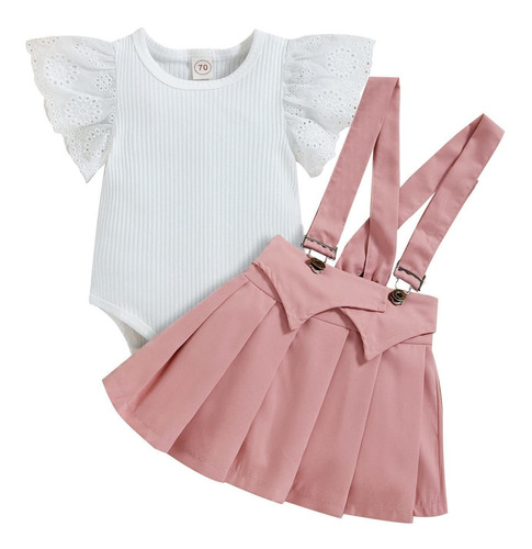 Infant Toddler Baby Girl Skirt Set Sleeve Crop Top And