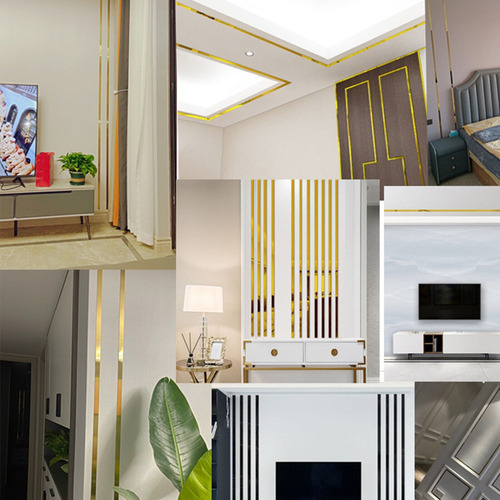 Para . Adhesivo De Pared Con Forma De Espejo, Dorado,
