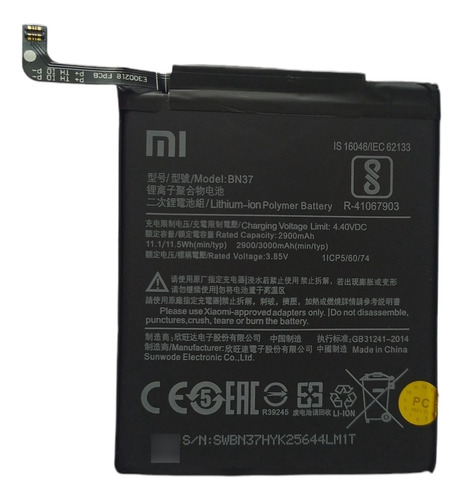 Batería Xiaomi Redmi 6/ Redmi 6a Bn37 (1253)