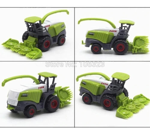 Kit 5 Pcs Colheitadeiras E Tratores Farm Set Metal Diecast