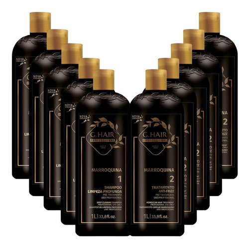 G.hair Escova Progressiva Marroquina 5 Kits 2 X 1 Litro