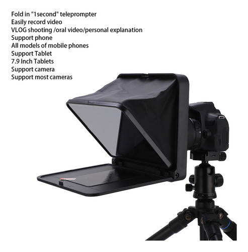 Prompter Plegable Lensgo Tc7 Able Teleprompter Portátil Para