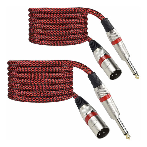 Mugteeve Cable Mono Xlr 10 Pie Cuarto 3 Pin Xlrm Audio 2