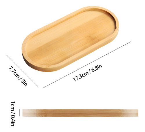 Bandeja Pequeña De Bambú Para Plantas Suculentas, De Madera,