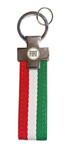 Llavero Bandera Italia  Con Logo De Fiat