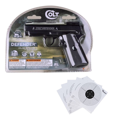 Pistola Colt Defender 1911 Full Metal Co2 .177 (4.5mm) Xtrmc