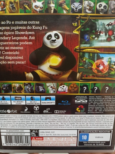 Kung Fu Panda Confronto De Lendas Ps3 Mídia Física