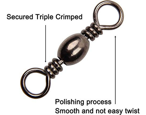 Swivels Pesca, 200pcs Rodamiento De Bolas Giratorias Con