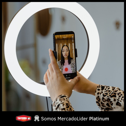 Aro De Luz 26cm Luz Led Rgb Trípode Soporte Celulares Selfie