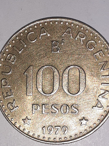 Moneda De 100 Pesos Del Año 1979 Del Ger. José De San Martin