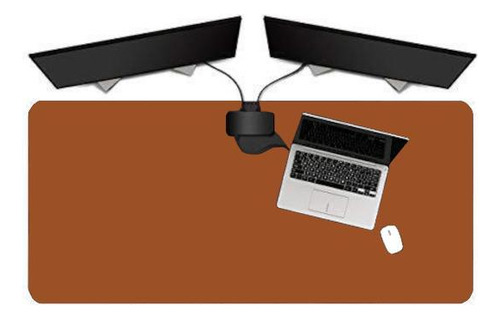 Deskpad Gamer Em Couro 100x30cm + Porta Copo