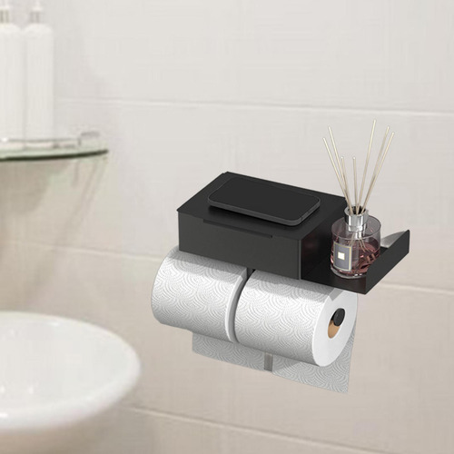 Soporte De Toalla De Papel De Doble Tubo, Colgador De Rollo