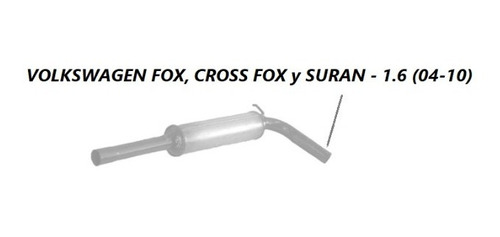 Caño De Escape Silenciador Intermedio Fox, Cross Fox Y Suran