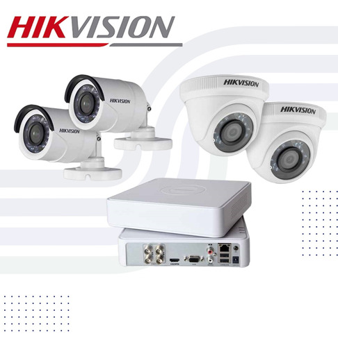 Kit Seguridad Hikvision 4 Camaras Dvr , Full Hd