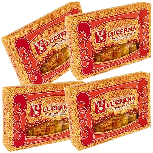 Turrones Lucerna 4x 360g Caja 18 Unidades Turrón De Café