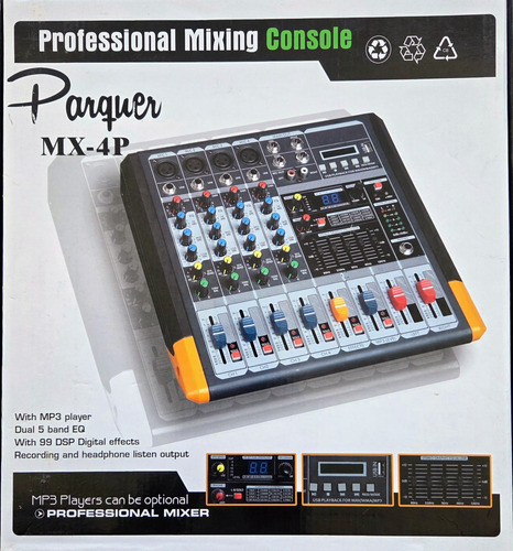Parquer Mx-4p Consola De Sonido 4 Canales (Usado)