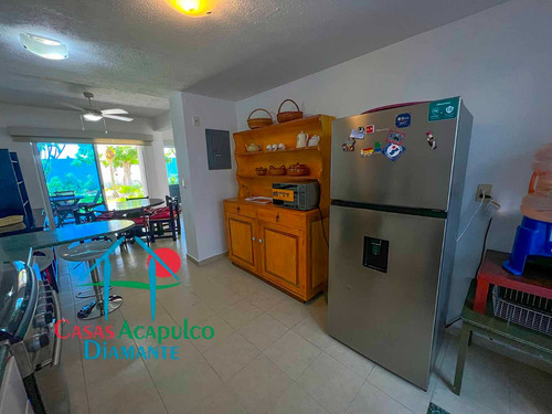 Cad Villas Playa Diamante 81. Terraza Con Jardín Y Acceso Directo A La Alberca Del Condominio