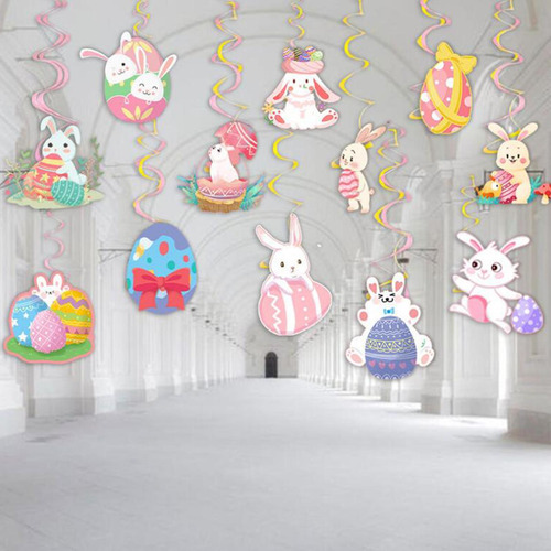 24 Uds. Adornos De Remolinos Colgantes De Pascua,
