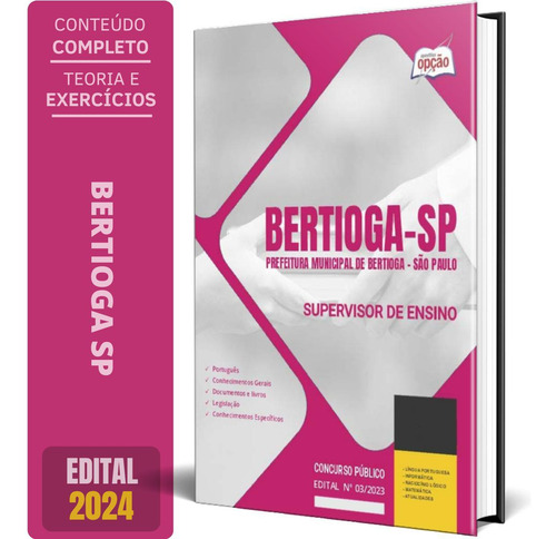 Apostila Prefeitura De Bertioga Sp 2024 - Supervisor Ensino