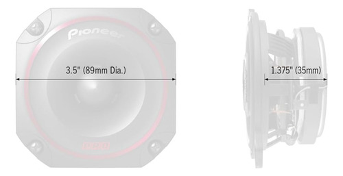 Tweeter Pioneer Ts-b351pro 3.5 Pulgadas Potencia Máxima 300w