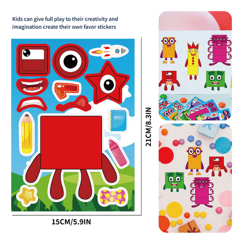 Stickers De Rompecabezas Infantil De 16 Hojas Con Dibujos