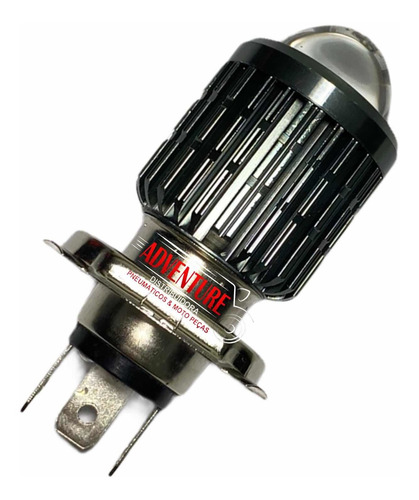 Imagem 1 de 3 de Lâmpada Led Moto H4 Olho De Peixe Ba20d 8000k Alta Potencia