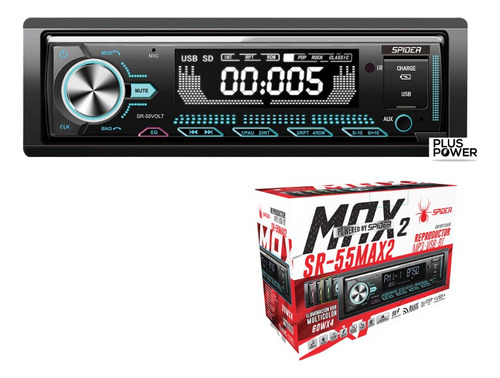 Autoestereo 1 Din Spider Mp3 Usb Bluetooth Con App Sr-55max2