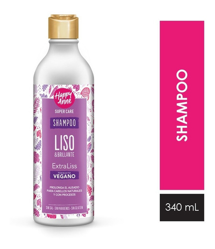 Happy Anne Liso & Brillante Shampoo Cabellos Lisos Vegano