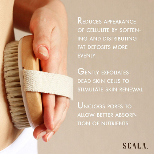 Cepillo Corporal Dry Body Brush Scala Natural Bristle