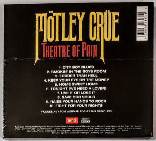 5 Cds Mötley Crüe: Discografia 81 A 89 - Crücial Crüe (2022)