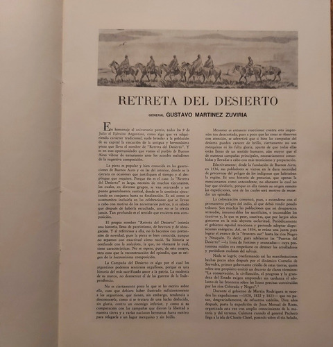 Retreta Del Desierto. Obra Histórico-musical. Año 1966. (Usado)