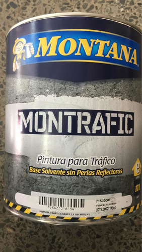 Pintura Trafico Amarillo Sin Perlas Montana Galón Montrafic