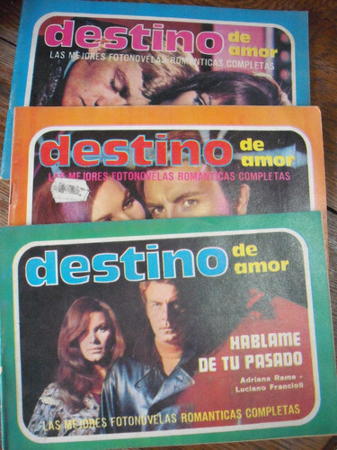  Fotonovela Revista Destino De Amor  Lote X 3