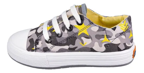 Zapatillas lona online amarillas niña