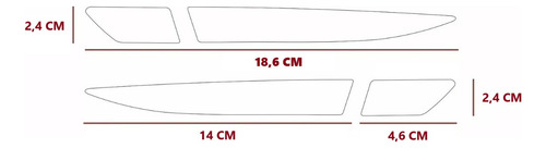 Par De Aplique Lateral Corolla 2015/2019 Emblema Resinado