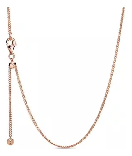 Collar Pandora Recubrimiento En Oro Rosa De 14k Ajustable