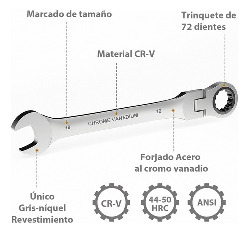 Kit De Llaves De Matraca Mecánica 6-8 Mm Juego De Llaves 3pz