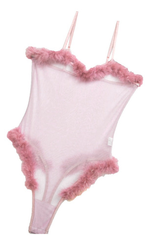 Ropa Interior De Peluche De Mujer De Malla Única