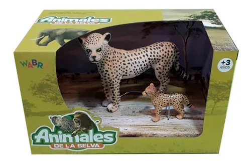 Animales De La Selva Guepardo + Cachorro Pack X 2