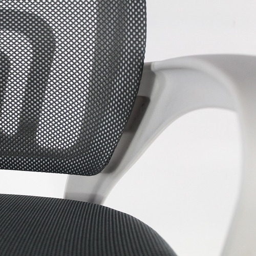 Silla Ergonomica Mundo In Jm-107 Malla Mesh Soporte Lumbar Color Gris